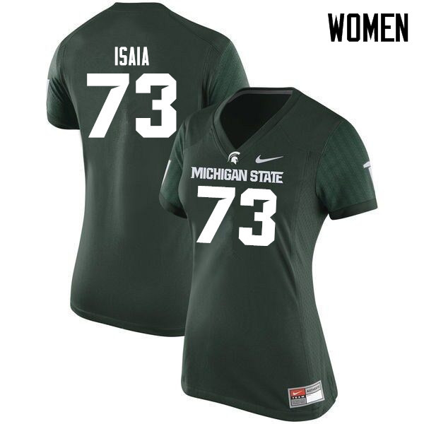Women #73 Jacob Isaia Michigan State Spartans College Football Jerseys Sale-Green